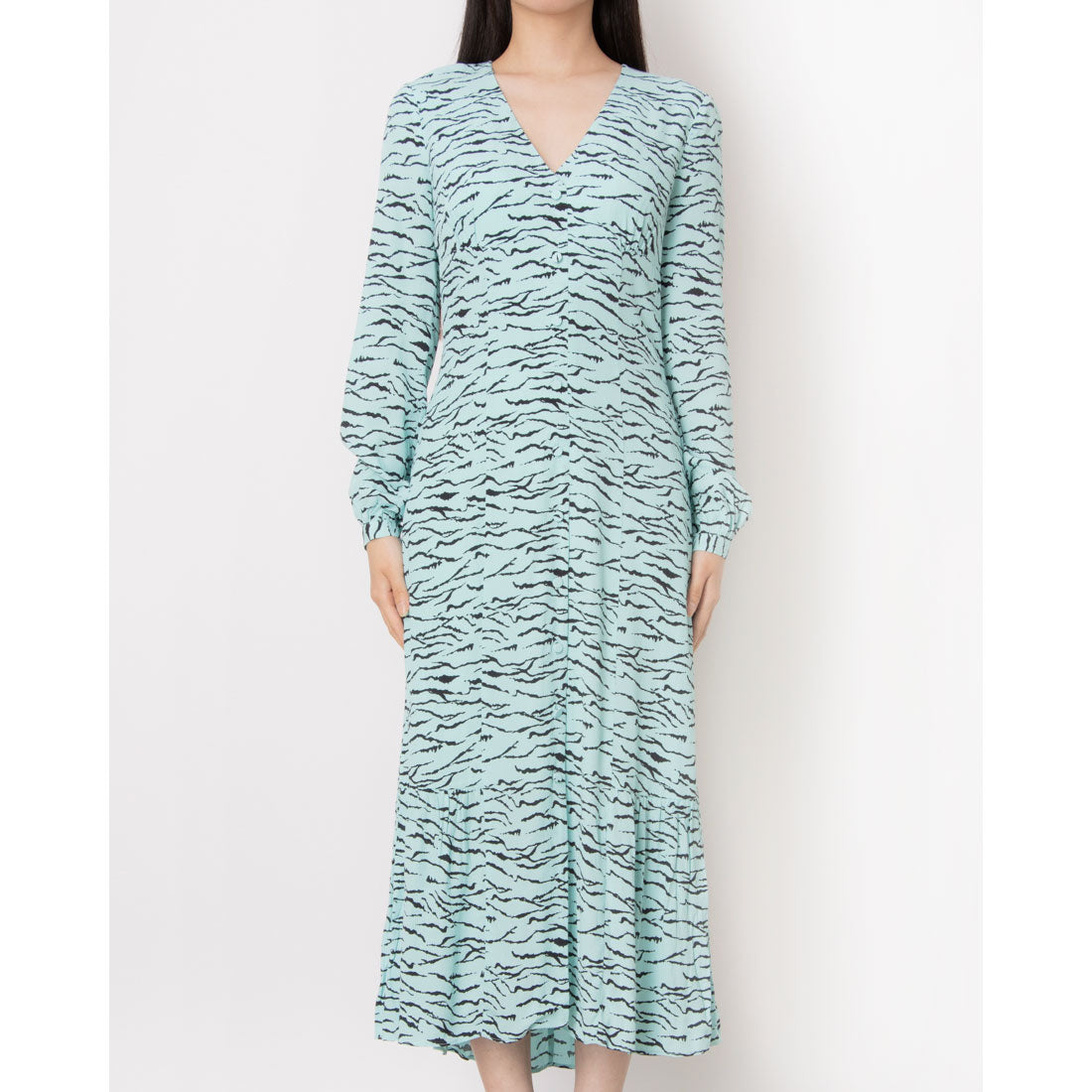 ウィッスルズ WHISTLES Inez Abstract Tiger Midi Dress （Multi） Multi