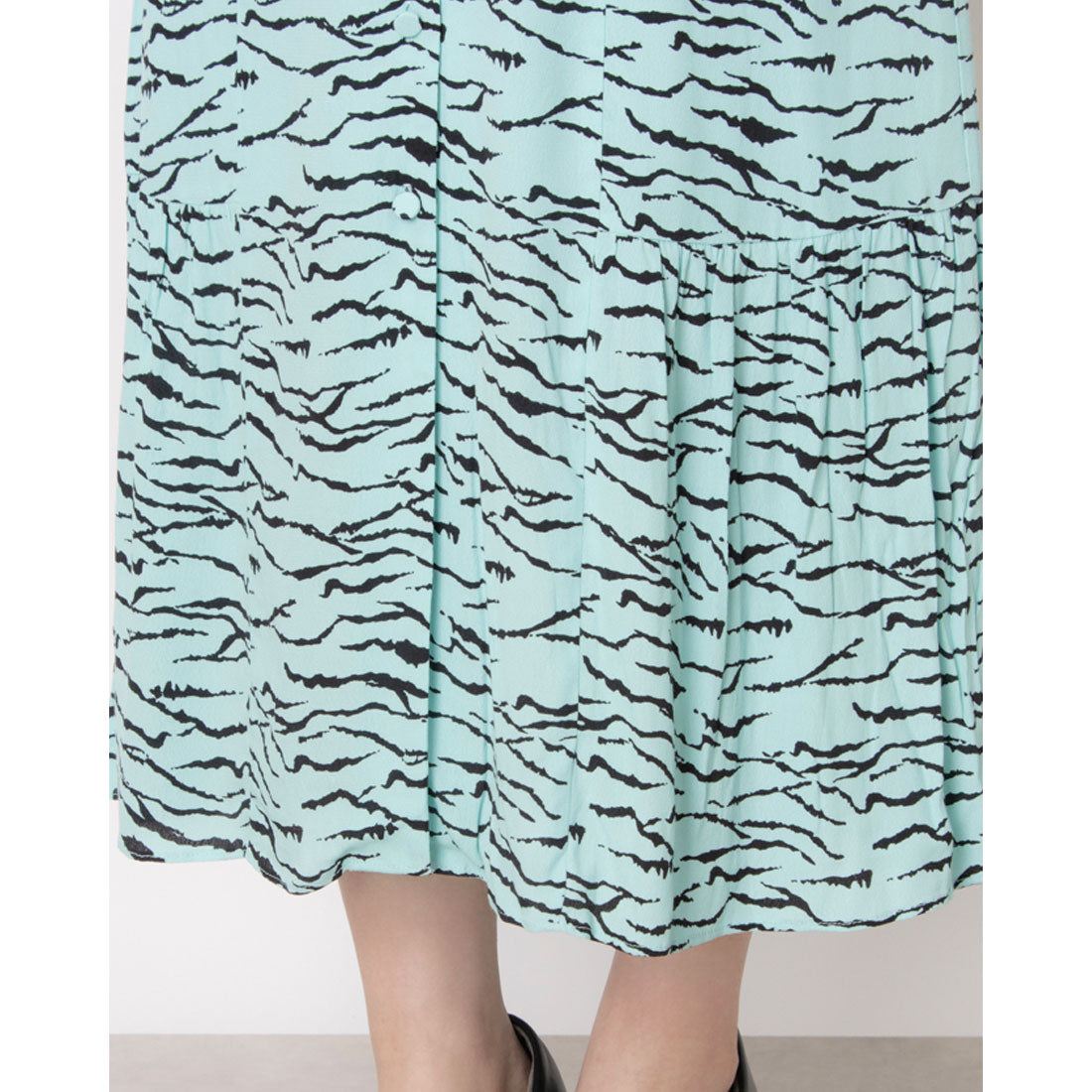 ウィッスルズ WHISTLES Inez Abstract Tiger Midi Dress （Multi） Multi