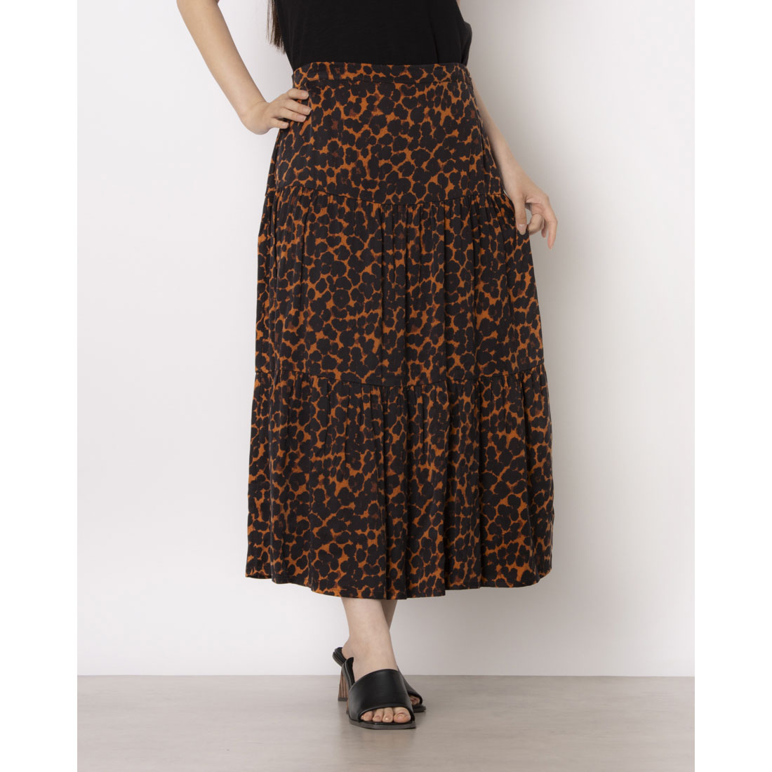 ウィッスルズ WHISTLES Smudge Animal Tiered Skirt （Multicolour） Multicolour