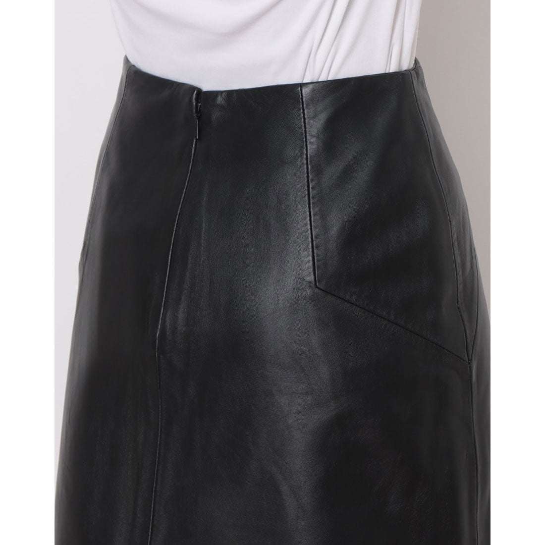 ウィッスルズ WHISTLES Leather A line Skirt （Black） Black