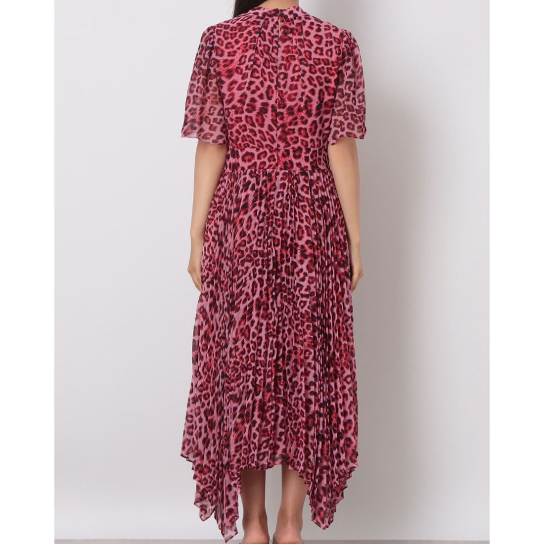 ウィッスルズ WHISTLES Jungle Cheetah Pleated Dress （Pink/Multi） Pink/Multi