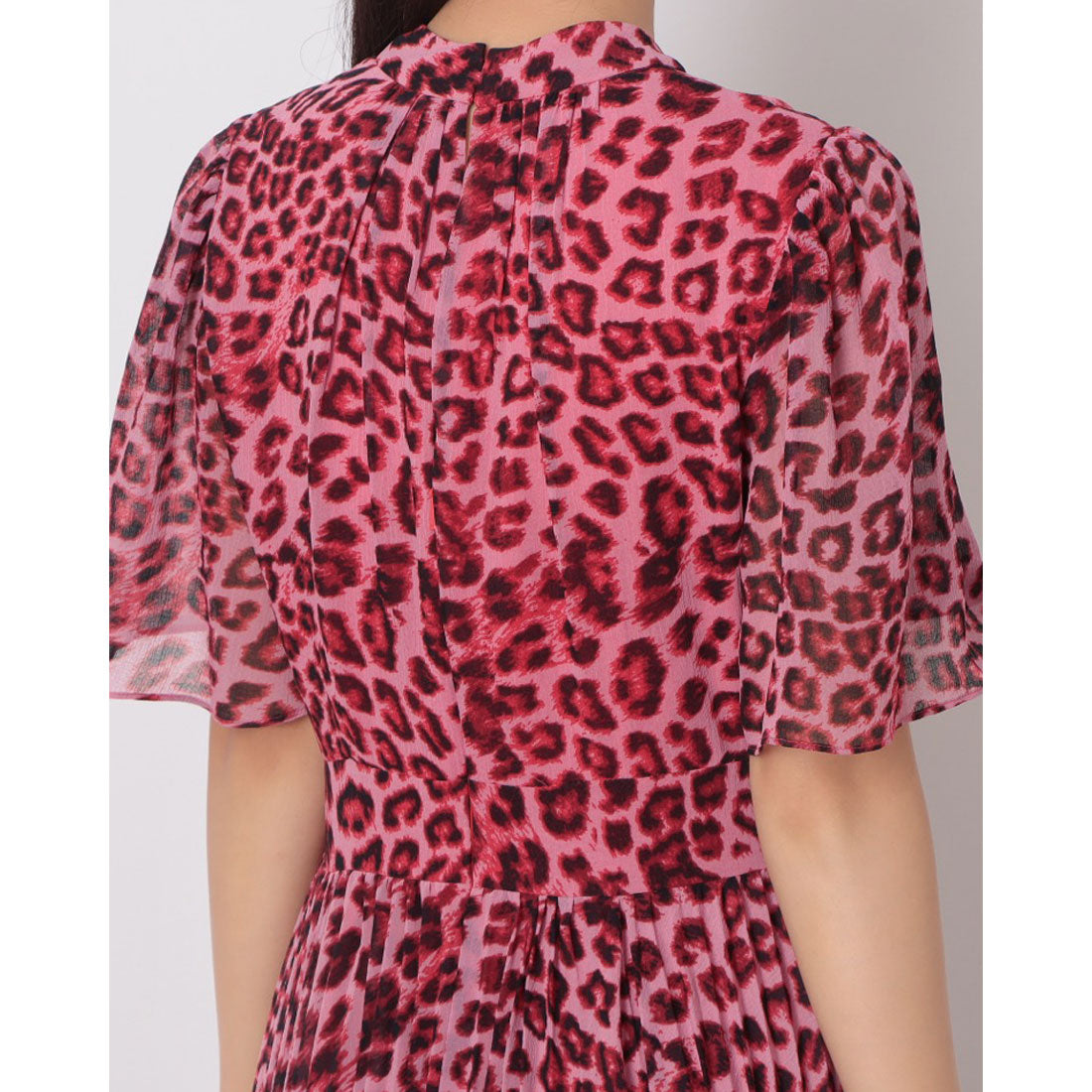 ウィッスルズ WHISTLES Jungle Cheetah Pleated Dress （Pink/Multi） Pink/Multi