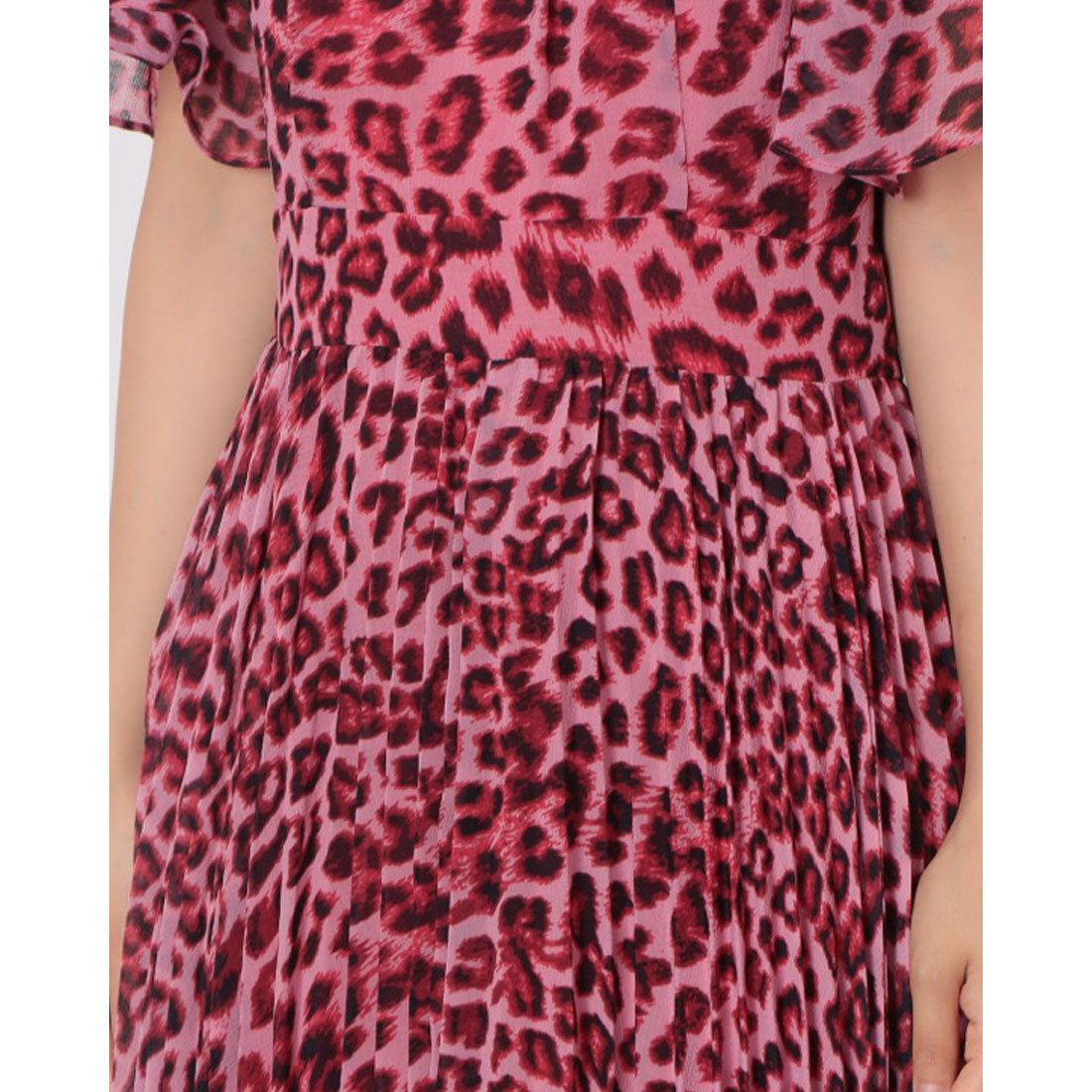 ウィッスルズ WHISTLES Jungle Cheetah Pleated Dress （Pink/Multi） Pink/Multi
