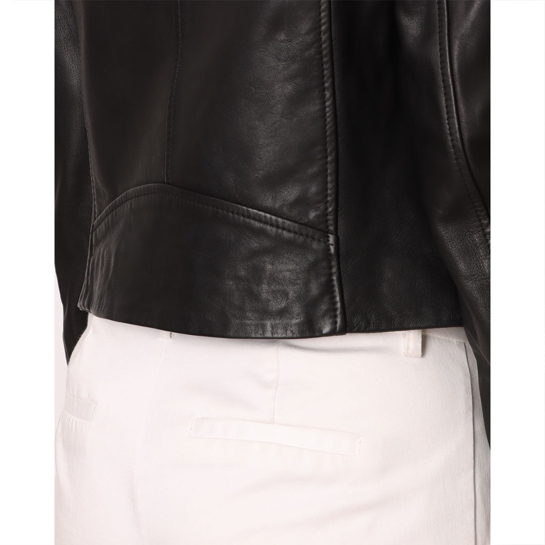 ウィッスルズ WHISTLES Agnes Pocket Leather Jacket （Black） Black
