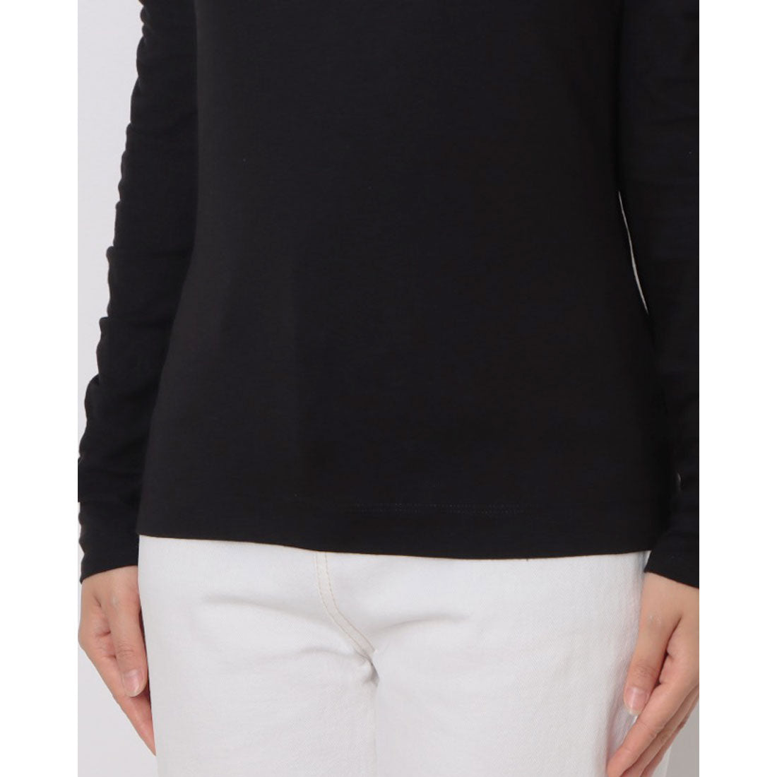 ウィッスルズ WHISTLES Ruched Sleeve Top （Black） Black
