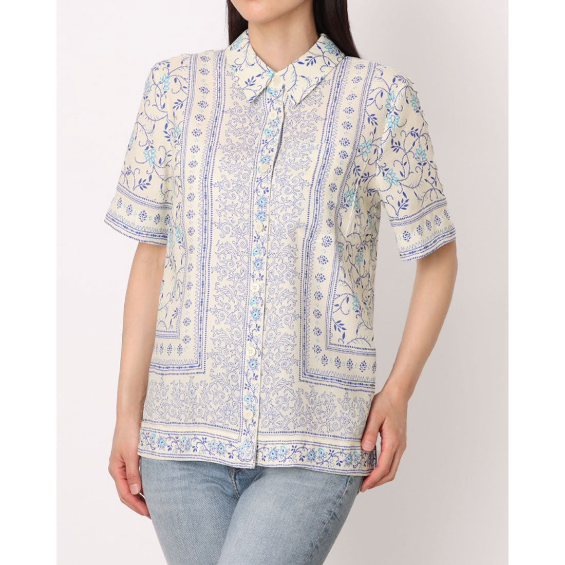 ウィッスルズ WHISTLES Bandana Print Bcwling Shirt （Multicolour） Multicolour