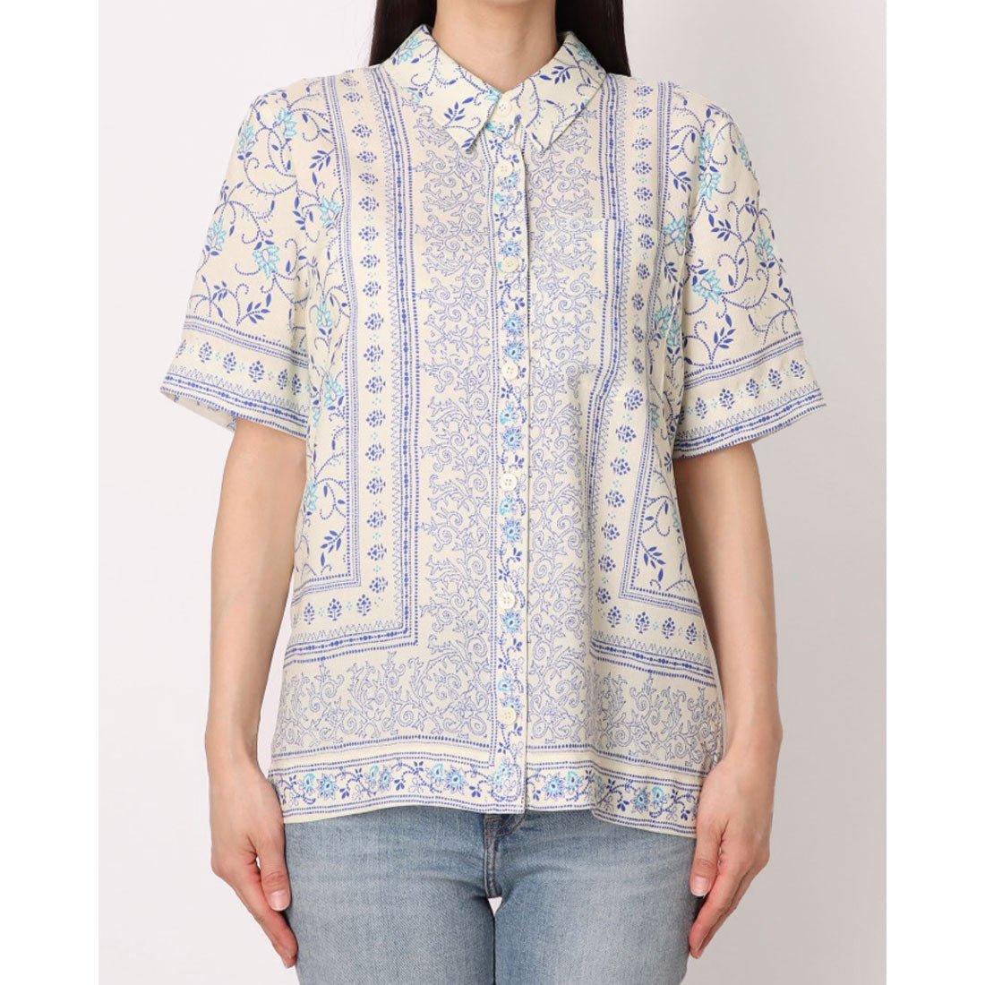 ウィッスルズ WHISTLES Bandana Print Bcwling Shirt （Multicolour） Multicolour