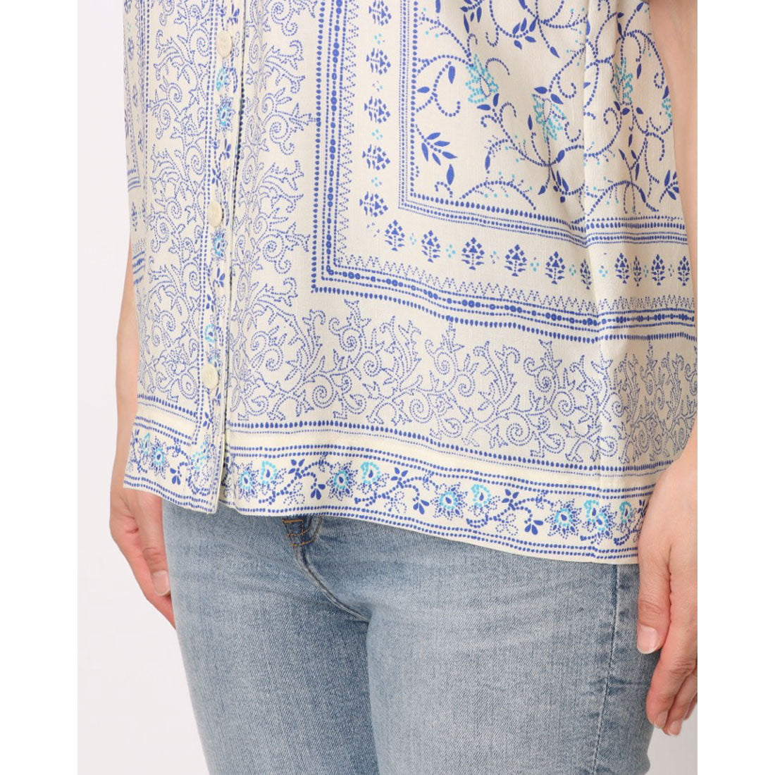 ウィッスルズ WHISTLES Bandana Print Bcwling Shirt （Multicolour） Multicolour