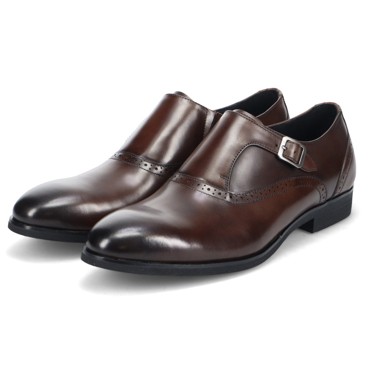 'Whoop-de-doo' Lightweight Plain Toe Single Monk Strap Slip-On Business Shoes