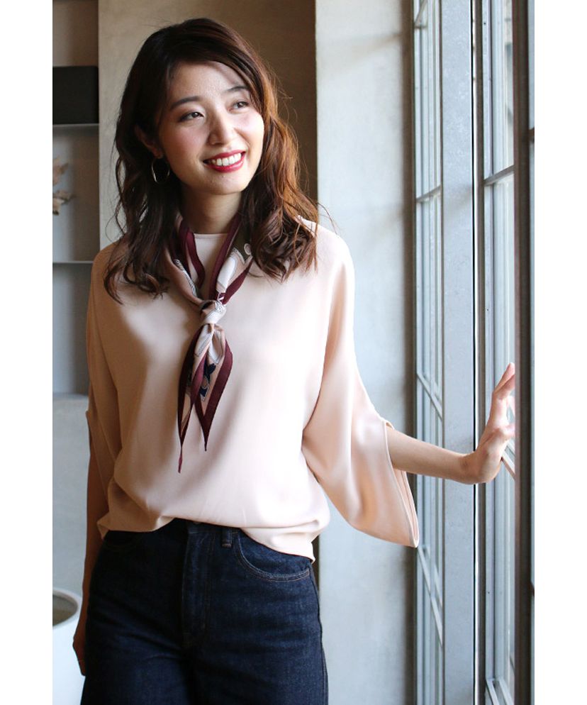 エーレスタイル Ehre style コーデを格上げ艶プリーツパンツ （ブラウン） ブラウン