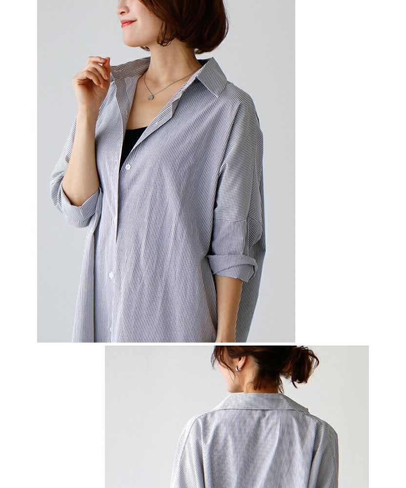 Ehre style Long length! Loose shirt 3-way dress