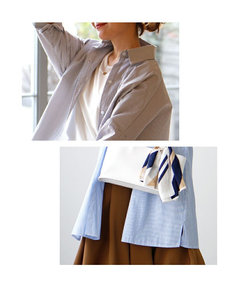 Ehre style Long length! Loose shirt 3-way dress