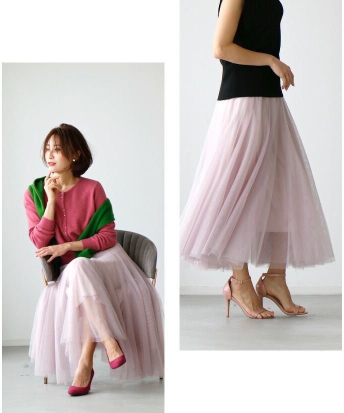 エーレスタイル Ehre style 品よく盛れる！大人の華やぎチュールスカート
