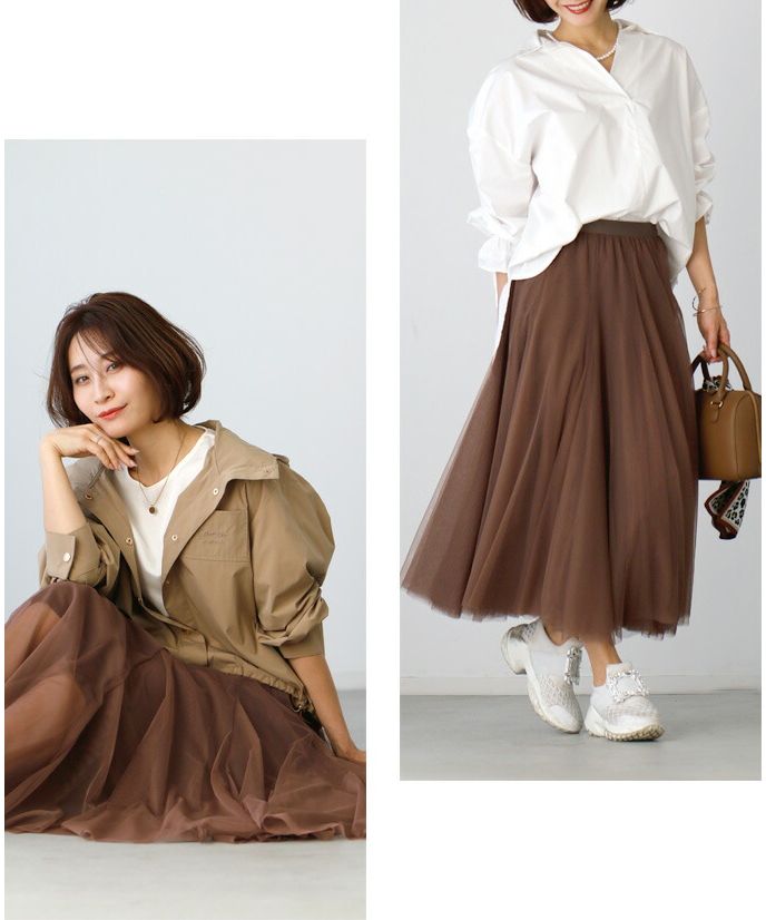 エーレスタイル Ehre style 品よく盛れる！大人の華やぎチュールスカート