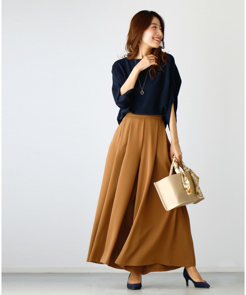 Ehre style - Winter calls for mixed material coordination! Plenty of wide dramatic pants.