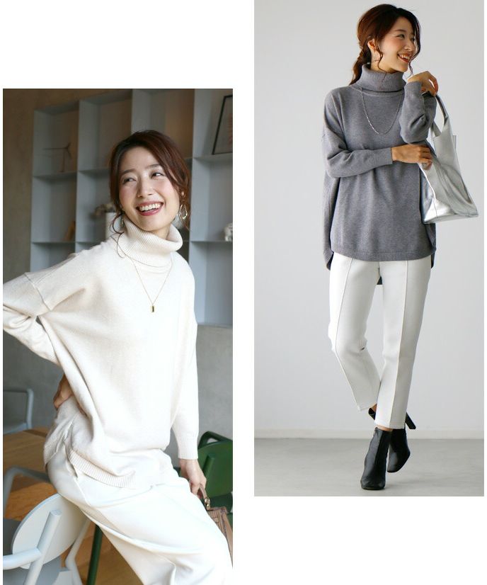 エーレスタイル Ehre style 秋冬の定番ニットタートルを女っぽく