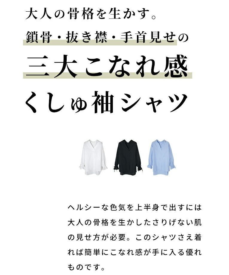 エーレスタイル Ehre style オフィスカジュアル ブラウス ストライプ シャツ 七分袖  通勤 トップス 春 夏 秋 スキッパー レディース キレイめ 上品  白 黒  小柄 お仕事 リボン