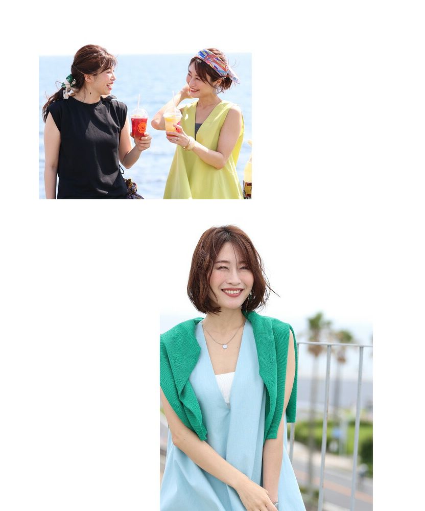 エーレスタイル Ehre style 個人色彩找到「適合你的顏色」V領亞麻連衣裙