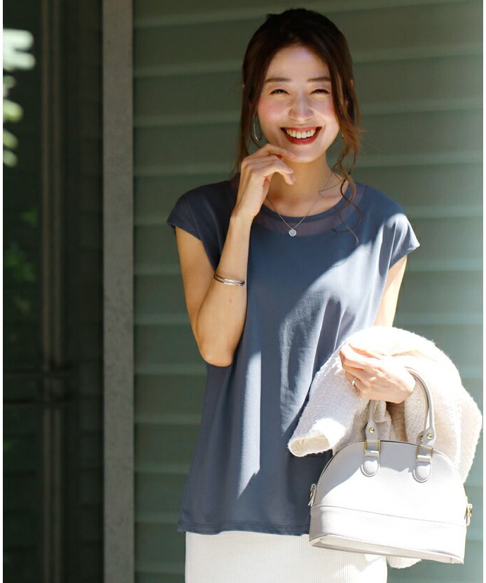 Ehre style Innerwear that can also be worn! Beautiful neck sheer top