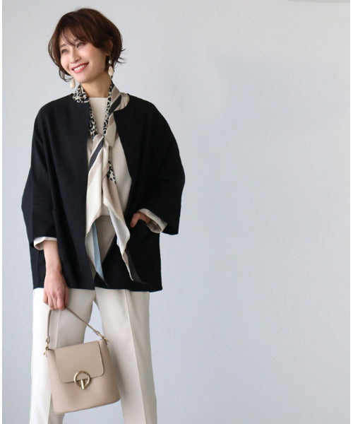 Ehre style [Can be used for work clothes] A summer linen jacket that is light and cool for both work and daily wear!