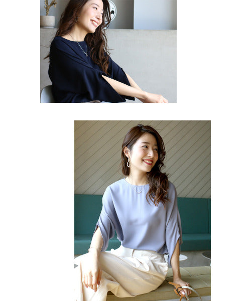 エーレスタイル Ehre style  シャツ ブラウス オフィスカジュアル  七分袖  ブラウス キレイめ シワになりにくい 卒業式 入学式  結婚式二次会 セレモニー 七分袖  トップス 仕事  （ホワイト） ホワイト