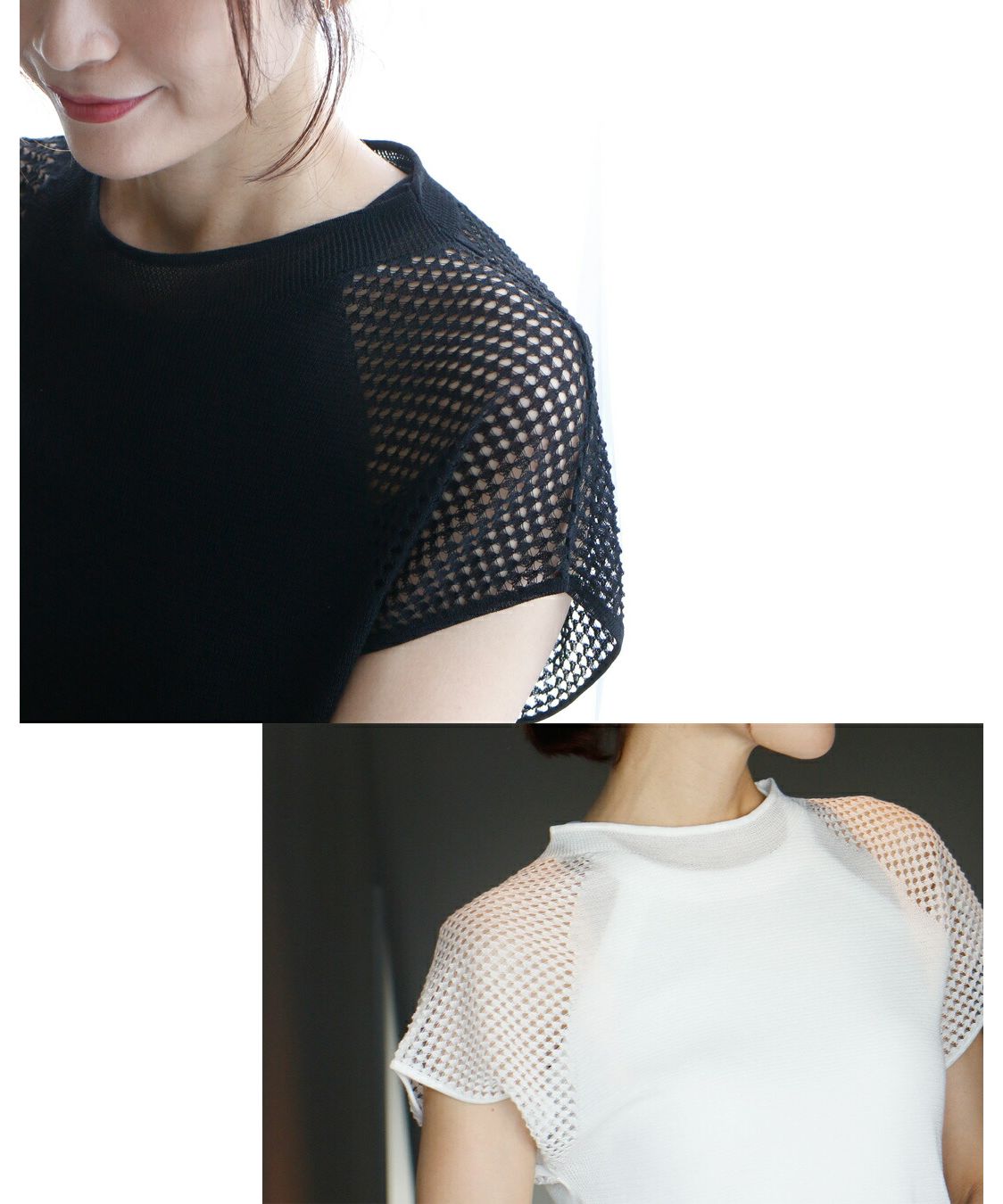 エーレスタイル Ehre style 新！ニットTシャツ 程よい透け感が"オトナ"