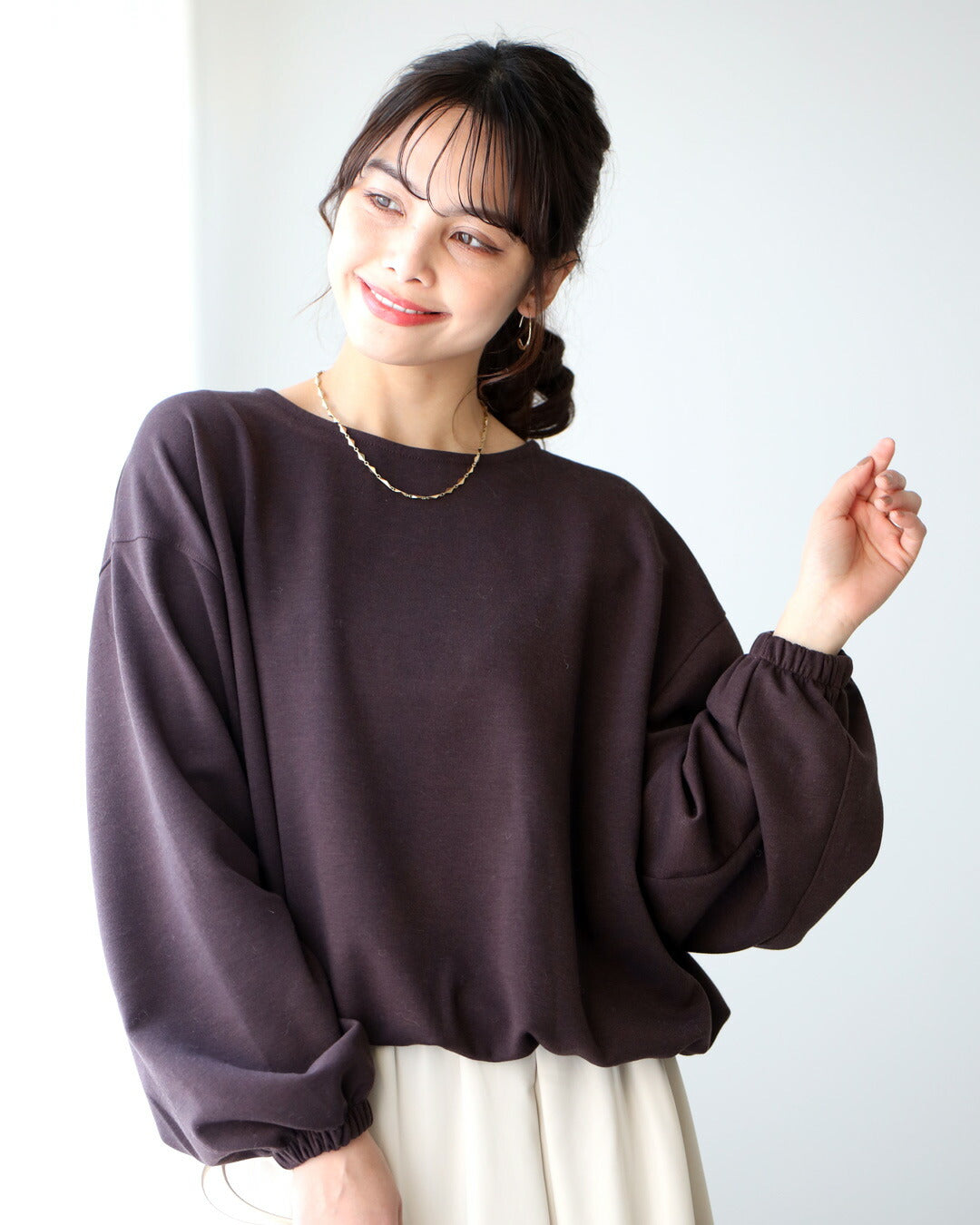 Ehre style Just wear it and you're all set! How about this long T-shirt? A loose-fitting top.