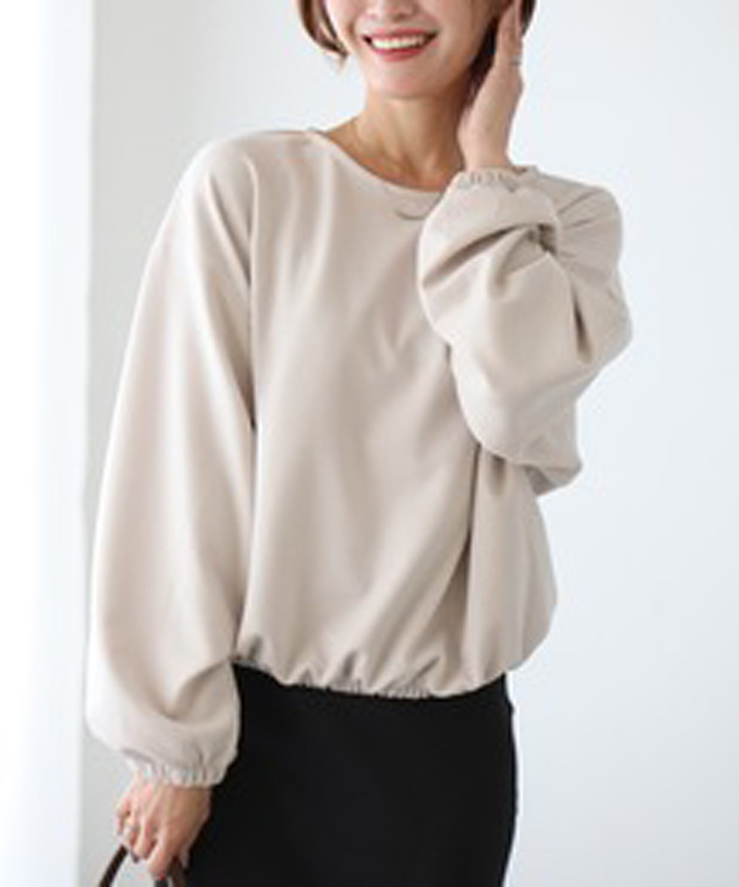Ehre style Just wear it and you're all set! How about this long T-shirt? A loose-fitting top.