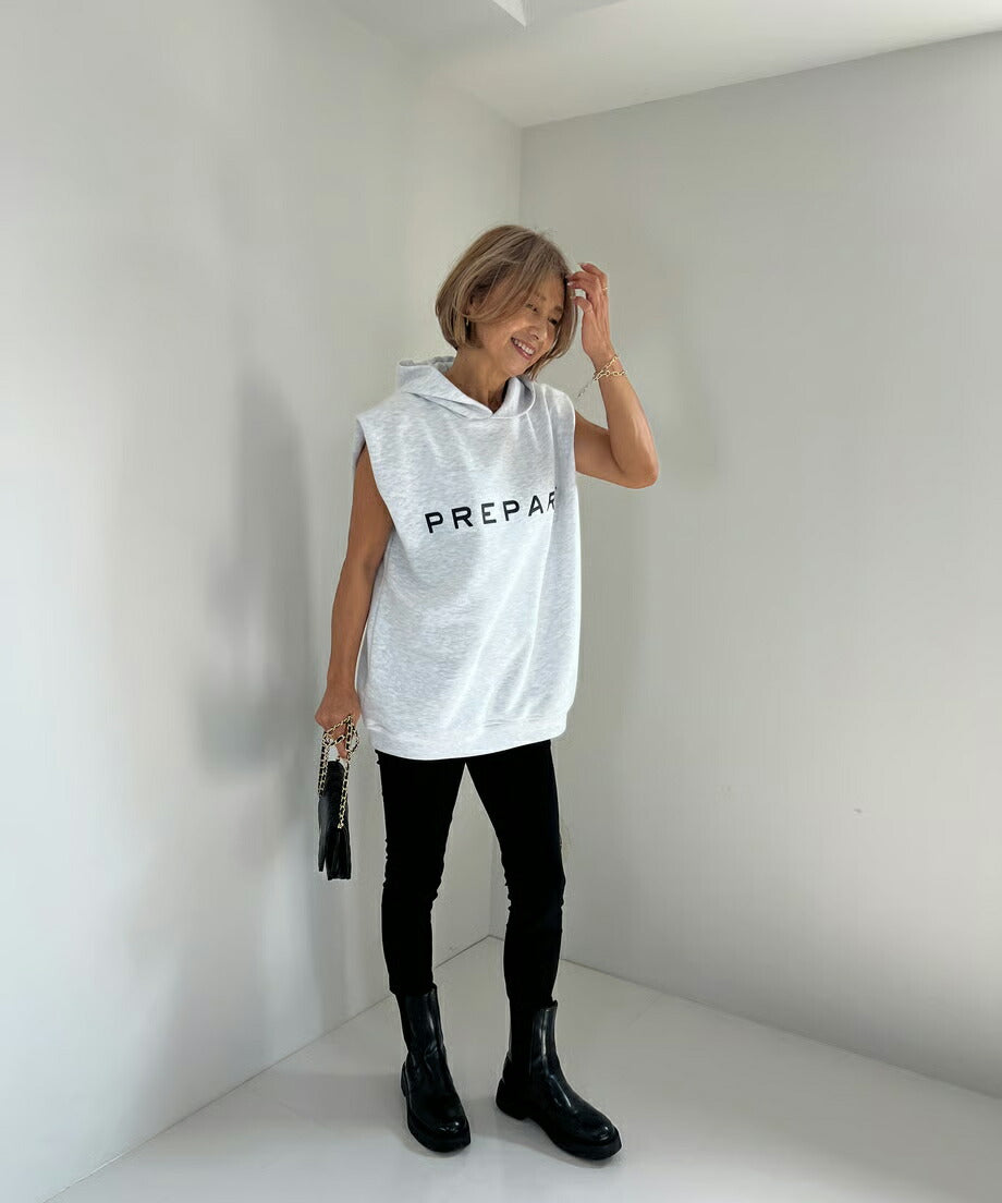 エーレスタイル Ehre style LOGOフーディトップス【 Light gray/Black全2色 】 （ブラック） ブラック
