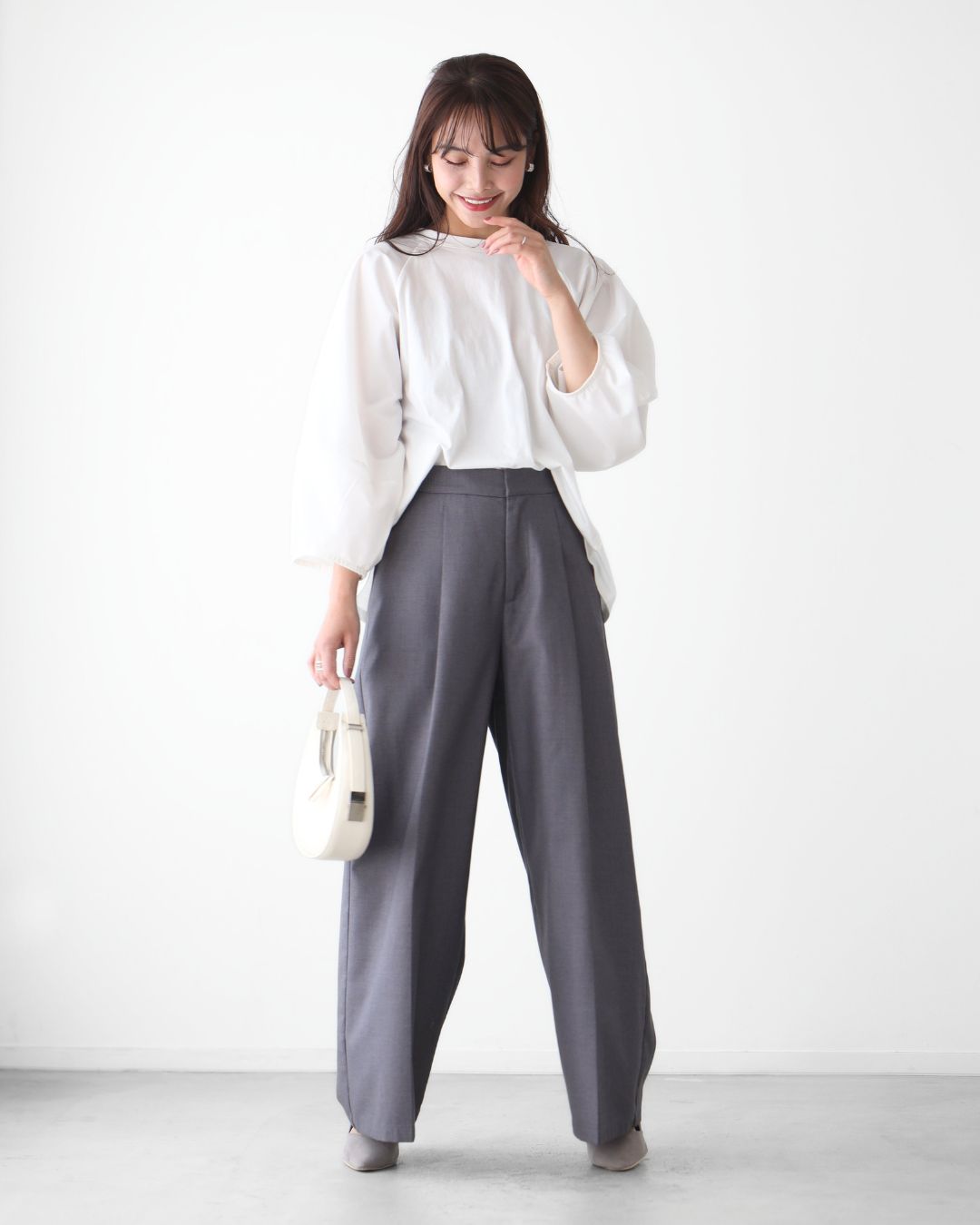 エーレスタイル Ehre style 仕事も休日も 涼しく 腕隠し 立体袖トップス （ベージュ） ベージュ