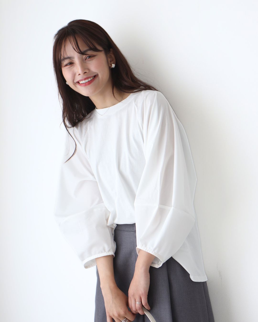 エーレスタイル Ehre style 仕事も休日も 涼しく 腕隠し 立体袖トップス （ベージュ） ベージュ