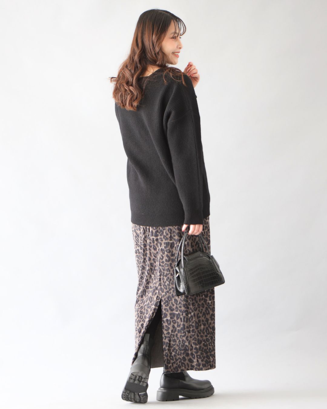 エーレスタイル Ehre style 辛口すぎない 大人のためのレオパードスカート （ヒョウ柄） ヒョウ柄