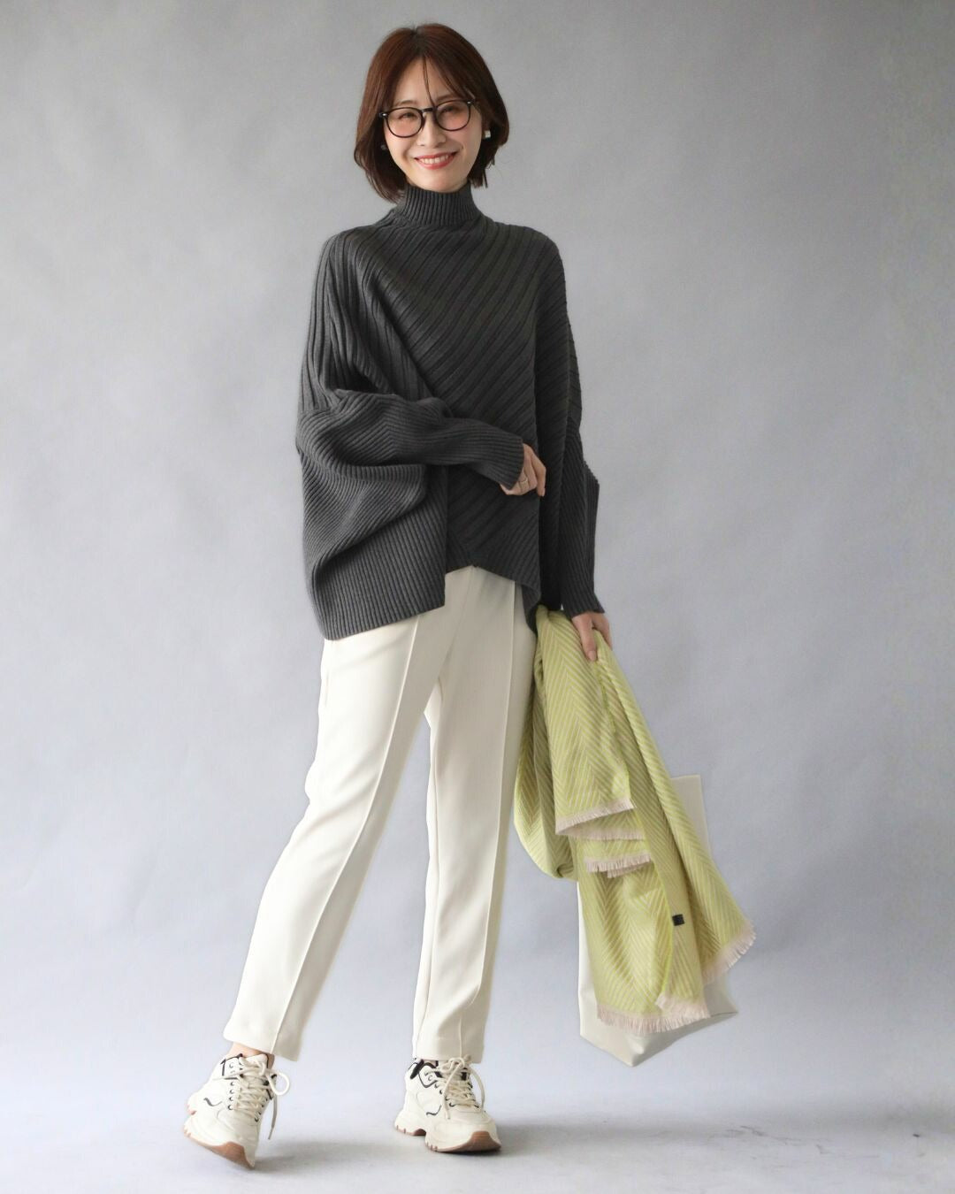 エーレスタイル Ehre style ゆるさが癖になる、ひとクセニット （ブラック） ブラック