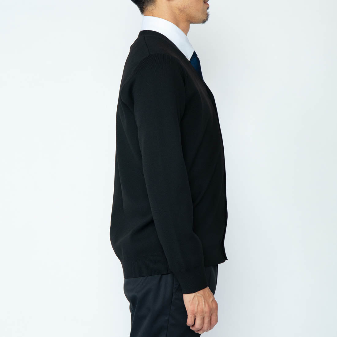 洗えるストレッチニット カーディガン （ブラック） ブラック