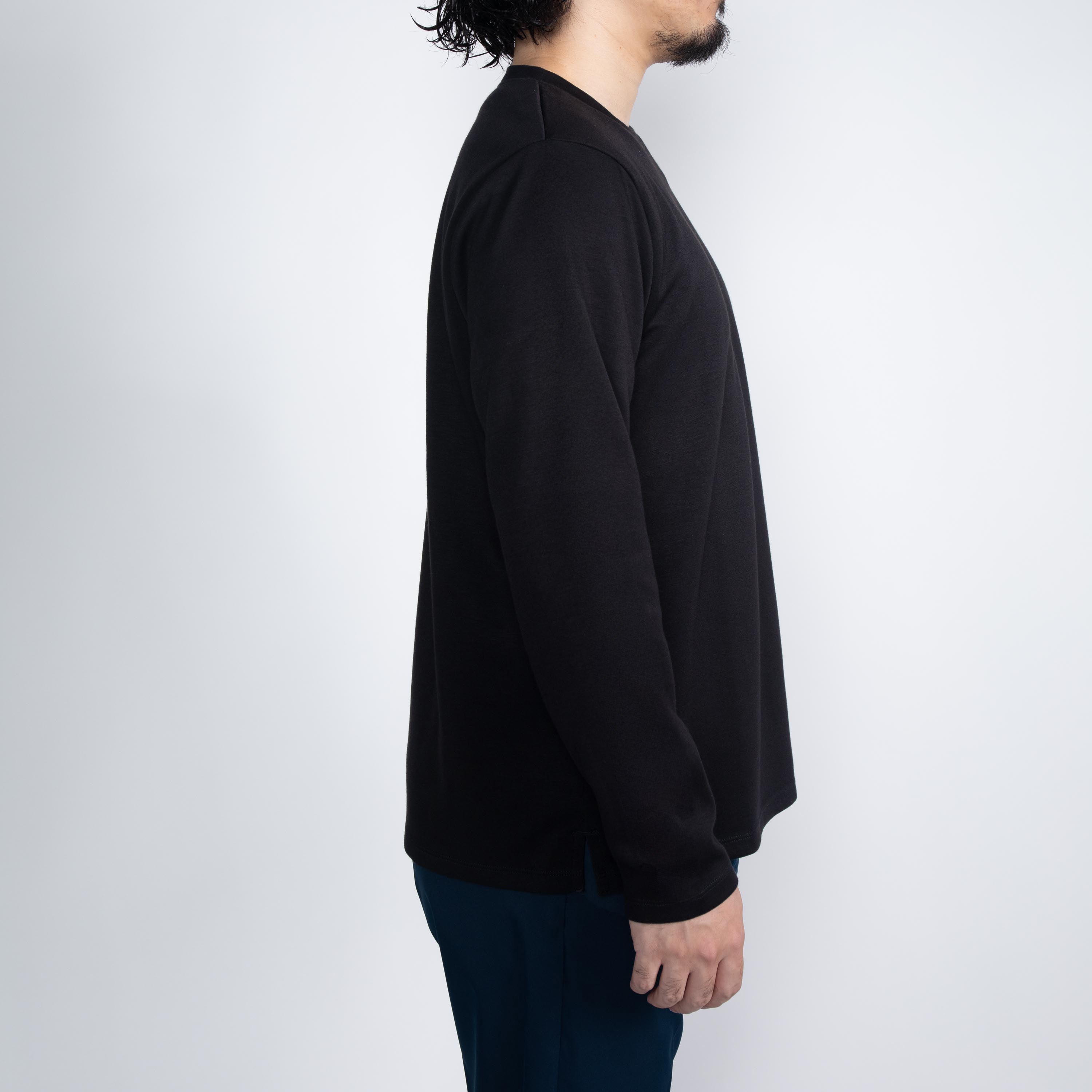 【別注】＜FORTUNA HOMME＞大人のロンT（ブラック） ブラック
