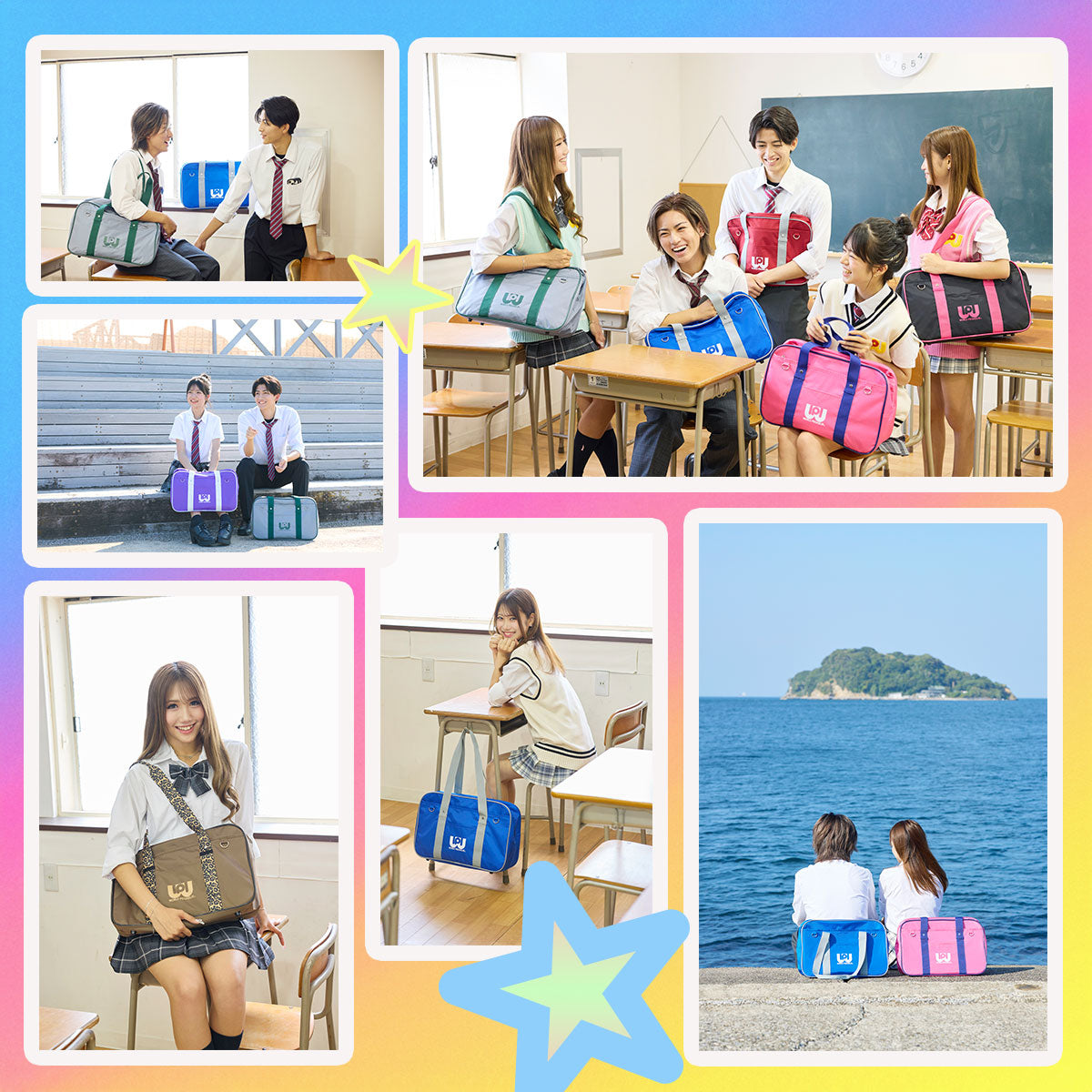 ワールドペガサス WORLD PEGASUS 正規取扱店 スクールバッグ ナイロン 高校生 中学生 女子 ワッペ サブバッグ スクバ カラバ 女子高生 高校 中学 軽量 軽い 通学 A4 19L ボストンバッグ WP002 （ピンク） ピンク
