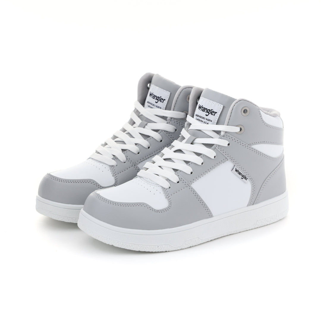 ラングラー Wrangler メンズ レディース スニーカー コートシューズ ミッドカット  クラシックコートミッドカット WS-0003 （グレー） グレー