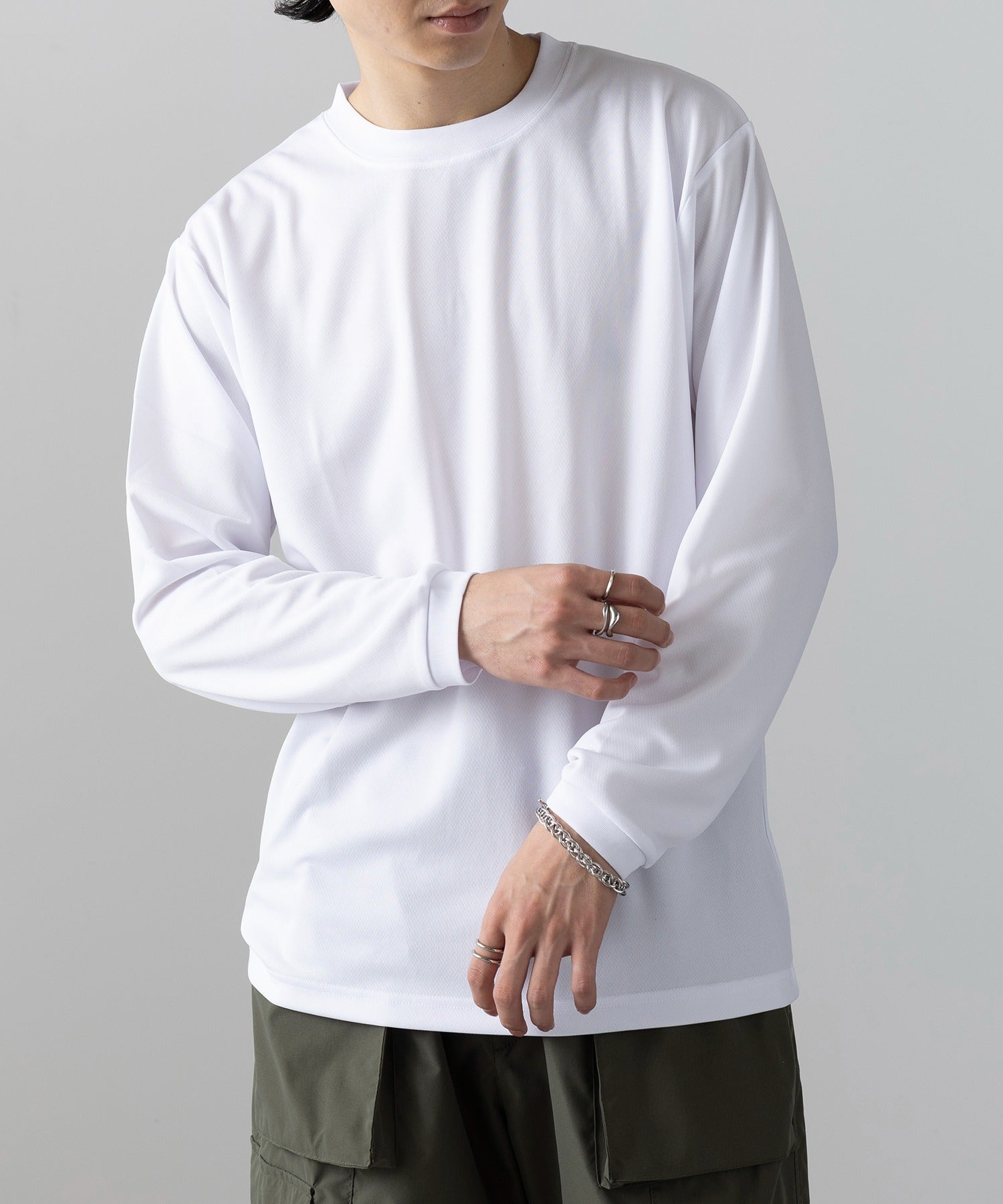 ウンドウ wundou 【wundou】ドライライト長袖Tシャツ P350 （ホワイト） ホワイト