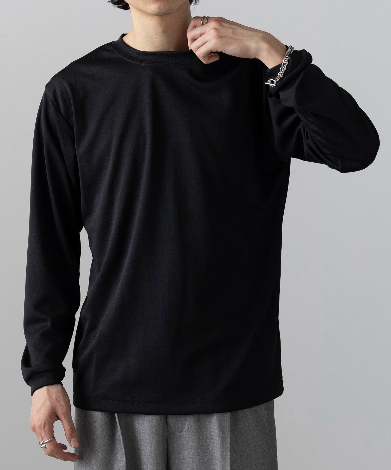 ウンドウ wundou 【wundou】ドライライト長袖Tシャツ P350 （ブラック） ブラック
