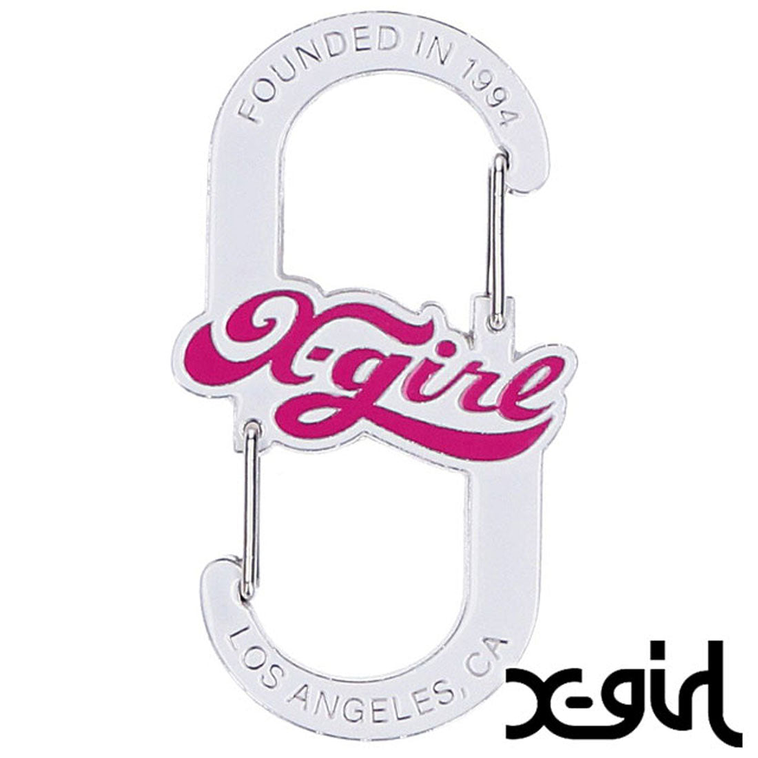 エックスガール X-girl CHEERFUL LOGO CARABINER WHITE [105251054005] （WHITE） WHITE
