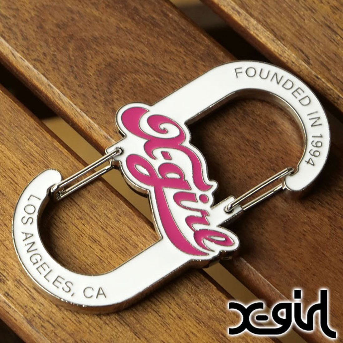 エックスガール X-girl CHEERFUL LOGO CARABINER WHITE [105251054005] （WHITE） WHITE