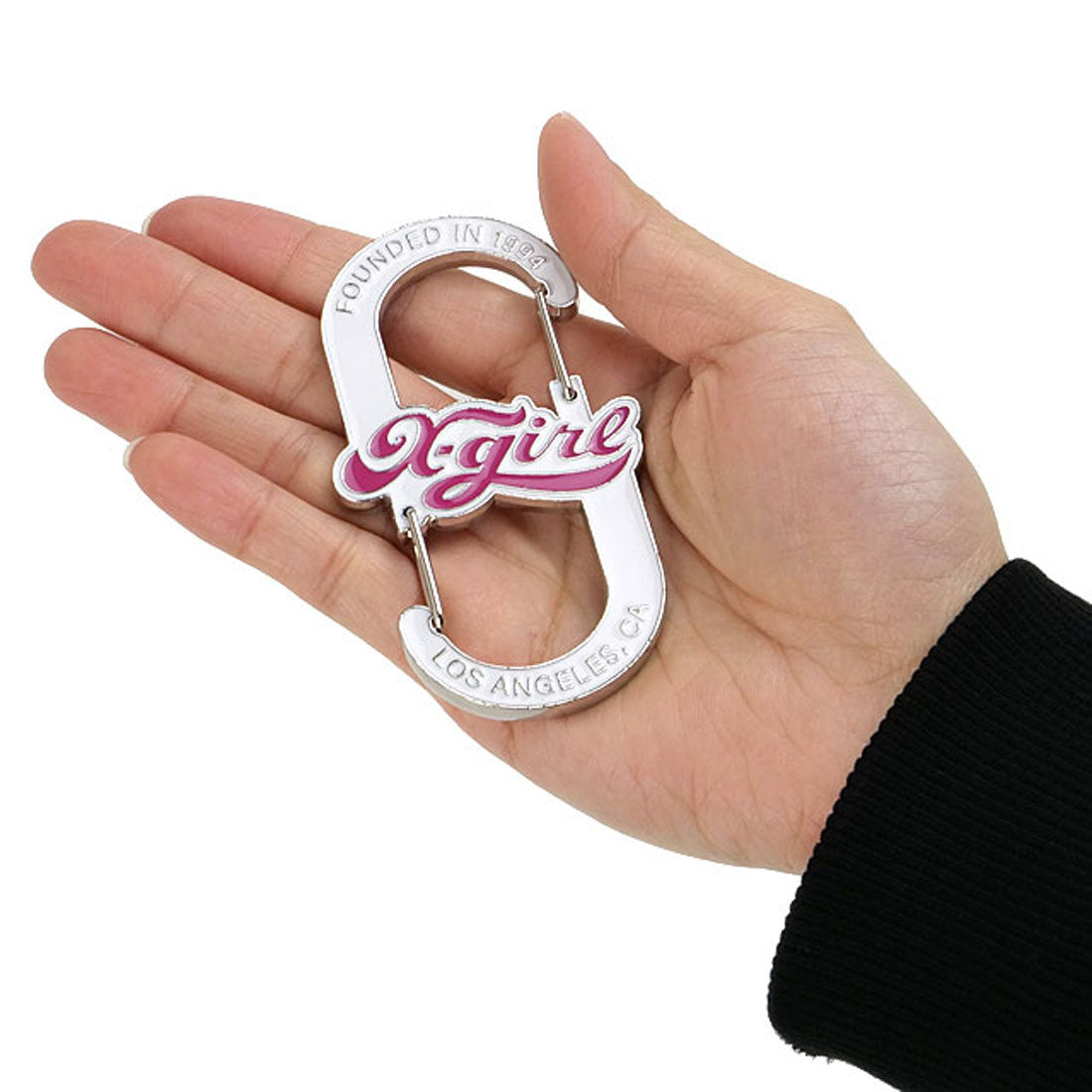 エックスガール X-girl CHEERFUL LOGO CARABINER WHITE [105251054005] （WHITE） WHITE