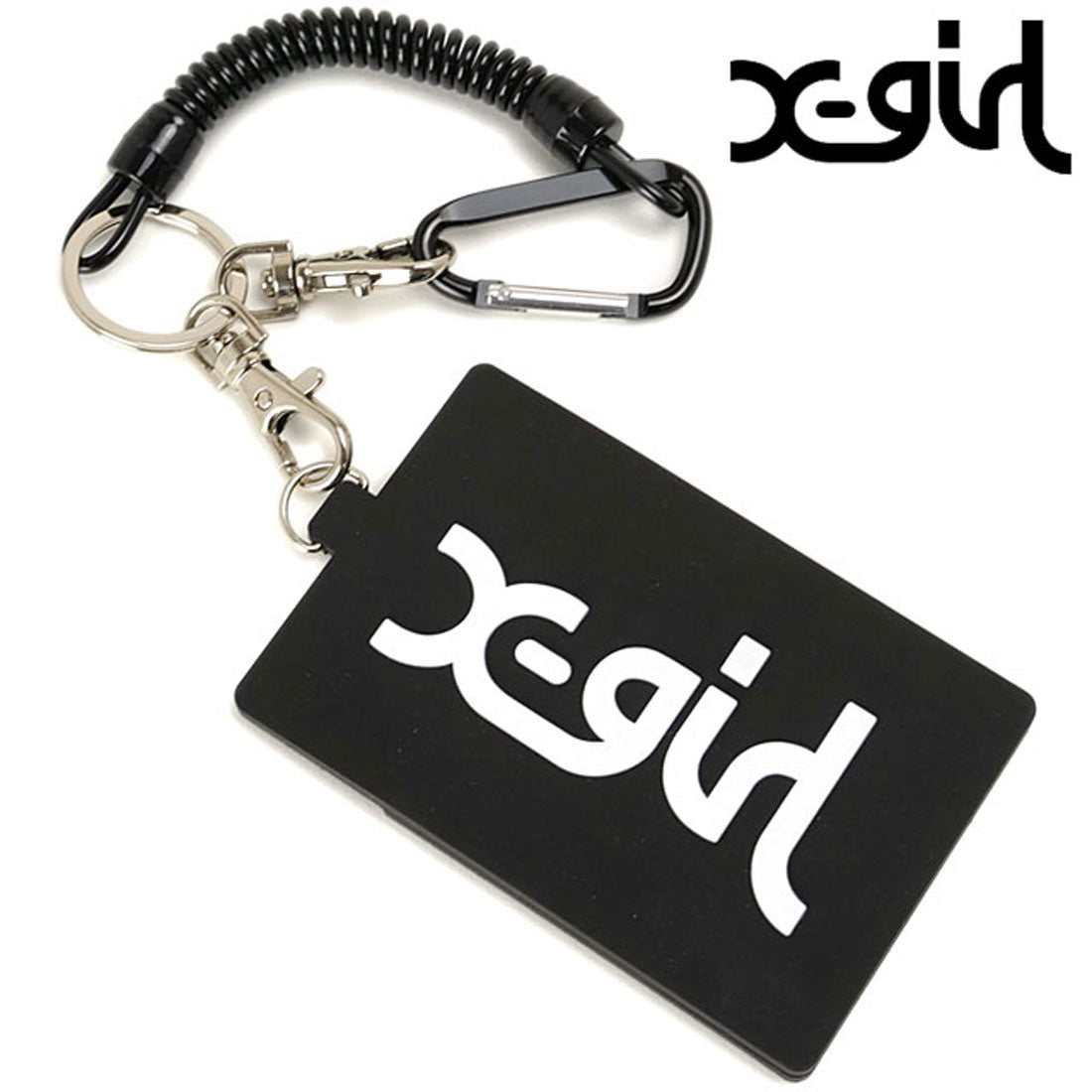 エックスガール X-girl MILLS LOGO RUBBER PASS CASE BLACK [105225054007] （BLACK） BLACK