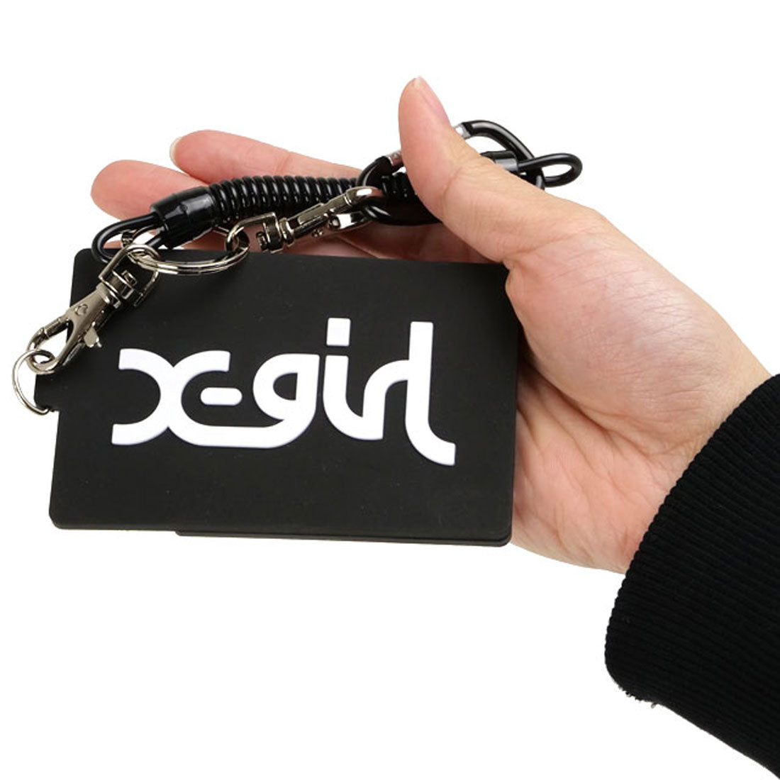エックスガール X-girl MILLS LOGO RUBBER PASS CASE BLACK [105225054007] （BLACK） BLACK