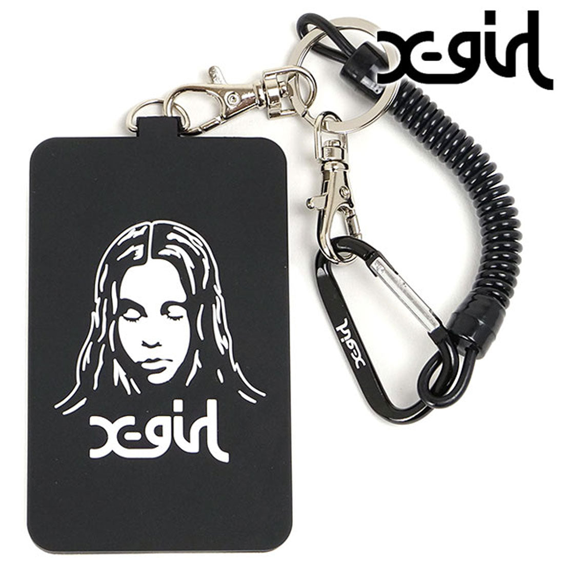 エックスガール X-girl FACE RUBBER PASS CASE BLACK [105224054028] （BLACK） BLACK