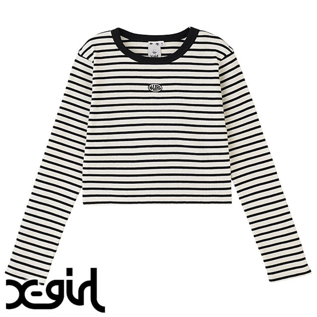 エックスガール X-girl OVAL LOGO L/S TOP BROWN [105243013022],MULTI