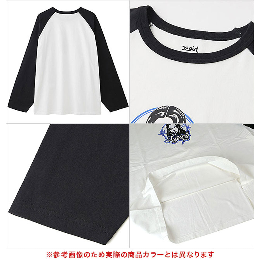 エックスガール X-girl X-girl FACE AND STARS B/B BIG TEE OLIVE [105244011003 FW24WINTER]