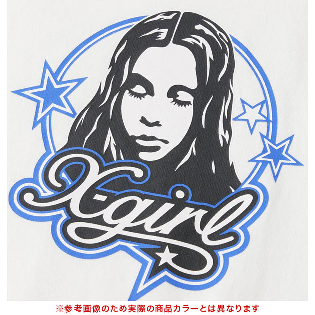 エックスガール X-girl X-girl FACE AND STARS B/B BIG TEE OLIVE [105244011003 FW24WINTER]