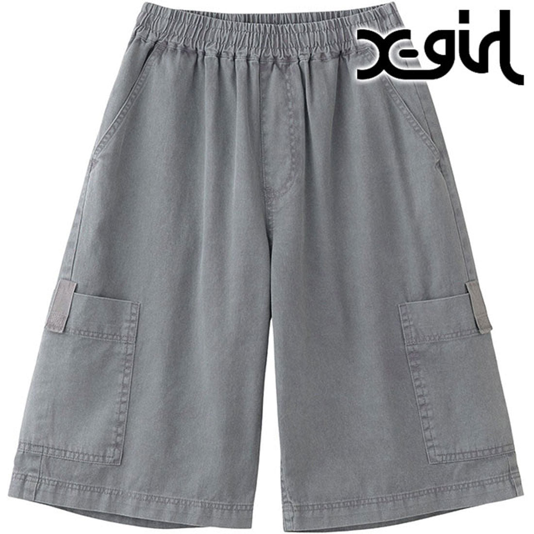 エックスガール X-girl FADED FACE EASY HALF PANTS GREY グレー [105252031002 SU25] （グレー） グレー