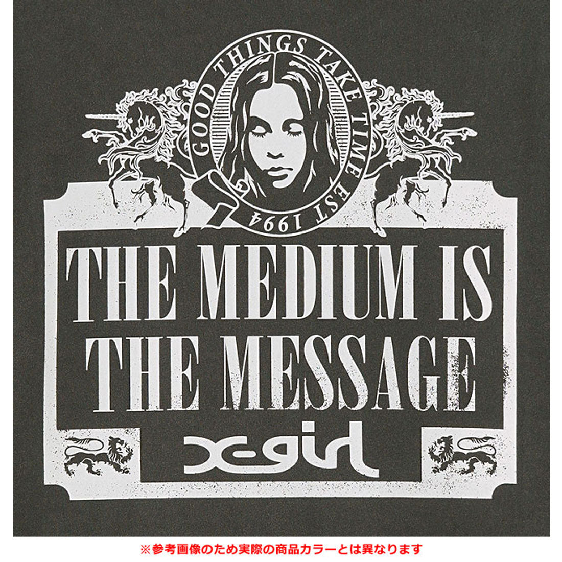 エックスガール X-girl VINTAGE LABEL FACE LOGO S/S TEE WHITE ホワイト 白 [105252011039 SU25] （ホワイト） ホワイト